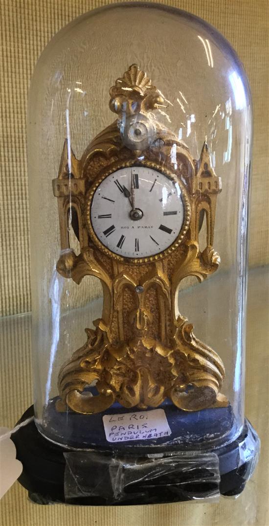 Le Roi small ormolu alarm clock